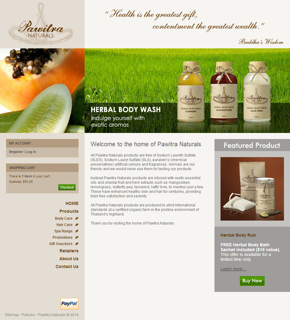 Pawitra Naturals CMS